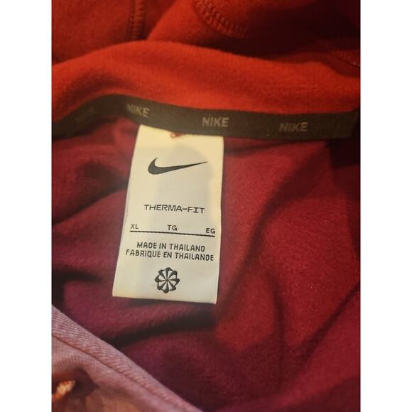 Men's Nike Therma-FIT Pullover Training Hoodie - Pomegranate Size XL - Picture 6 of 6